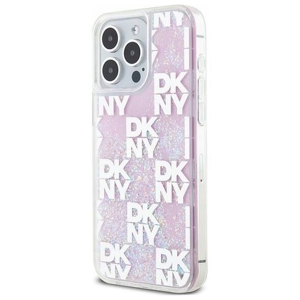 DKNY DKNY Liquid Glitter Multilogo - Etui iPhone 15 Pro Max (różowy)