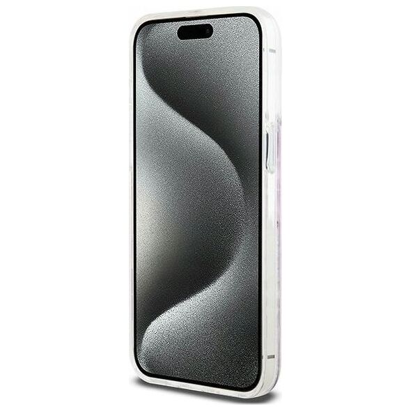 DKNY DKNY Liquid Glitter Multilogo - Etui iPhone 15 Pro Max (różowy)