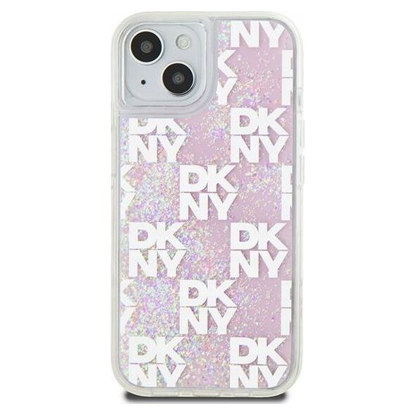 DKNY DKNY Liquid Glitter Multilogo - Etui iPhone 15 / 14 / 13 (różowy)