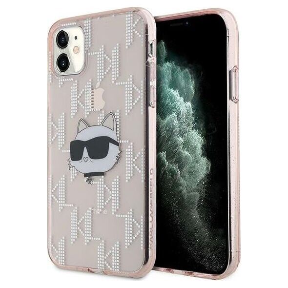 Karl Lagerfeld Karl Lagerfeld KLHCN61HKLPCHP iPhone 11 / Xr 6.1" różowy/pink hardcase IML Choupette Head & Monogram