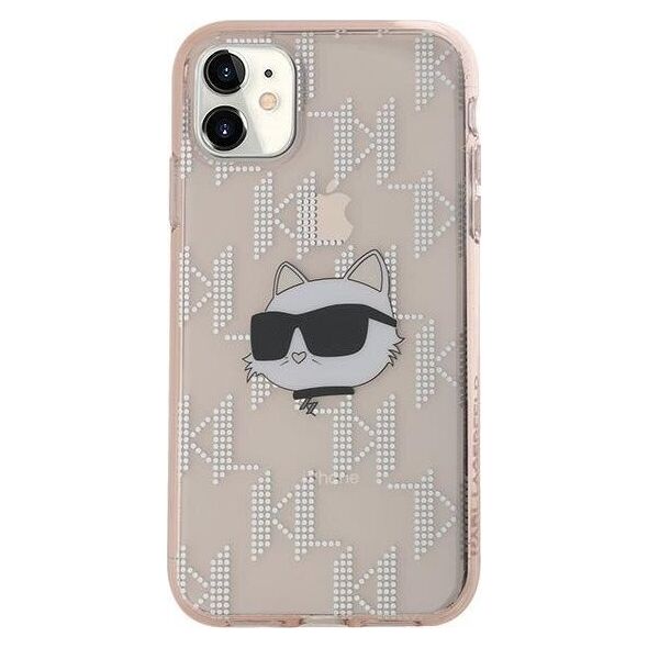 Karl Lagerfeld Karl Lagerfeld KLHCN61HKLPCHP iPhone 11 / Xr 6.1" różowy/pink hardcase IML Choupette Head & Monogram