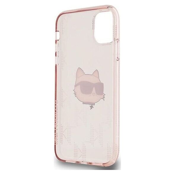 Karl Lagerfeld Karl Lagerfeld KLHCN61HKLPCHP iPhone 11 / Xr 6.1" różowy/pink hardcase IML Choupette Head & Monogram