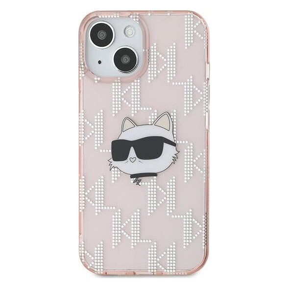 Karl Lagerfeld Karl Lagerfeld KLHCP14SHKLPCHP iPhone 14 / 15 / 13 6.1" różowy/pink hardcase IML Choupette Head & Monogram