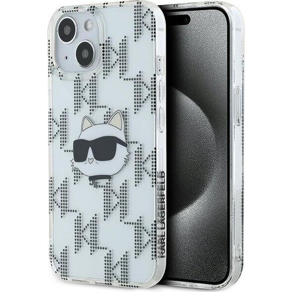 Karl Lagerfeld Karl Lagerfeld KLHCP15SHKLPCHT iPhone 15 / 14 / 13 6.1" transparent hardcase IML Choupette Head & Monogram