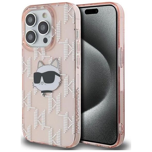 Karl Lagerfeld Karl Lagerfeld KLHCP14XHKLPCHP iPhone 14 Pro Max 6.7" różowy/pink hardcase IML Choupette Head & Monogram