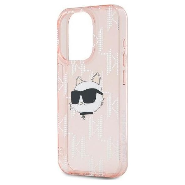 Karl Lagerfeld Karl Lagerfeld KLHCP15XHKLPCHP iPhone 15 Pro Max 6.7" różowy/pink hardcase IML Choupette Head & Monogram