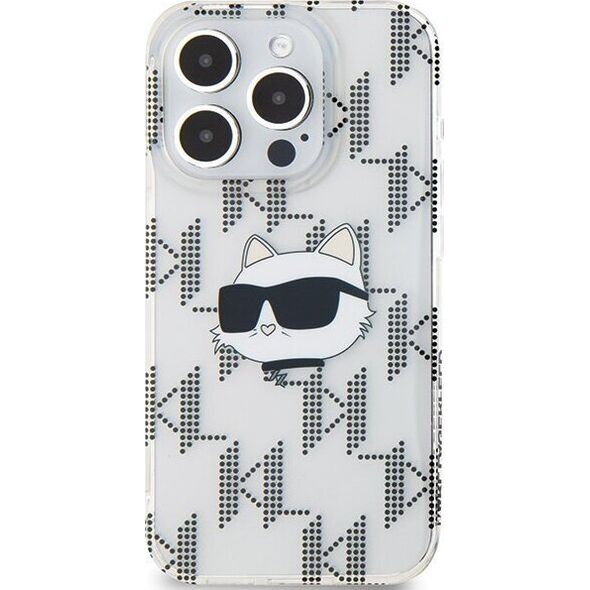 Karl Lagerfeld Karl Lagerfeld KLHCP15LHKLPCHT iPhone 15 Pro 6.1" transparent hardcase IML Choupette Head & Monogram