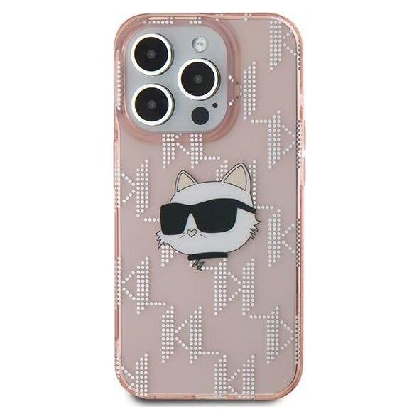 Karl Lagerfeld Karl Lagerfeld KLHCP15LHKLPCHP iPhone 15 Pro 6.1" różowy/pink hardcase IML Choupette Head & Monogram