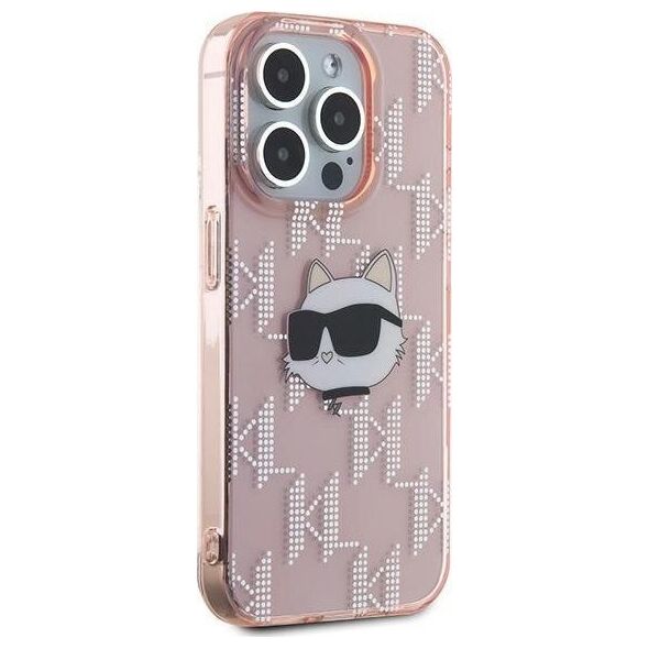 Karl Lagerfeld Karl Lagerfeld KLHCP15LHKLPCHP iPhone 15 Pro 6.1" różowy/pink hardcase IML Choupette Head & Monogram