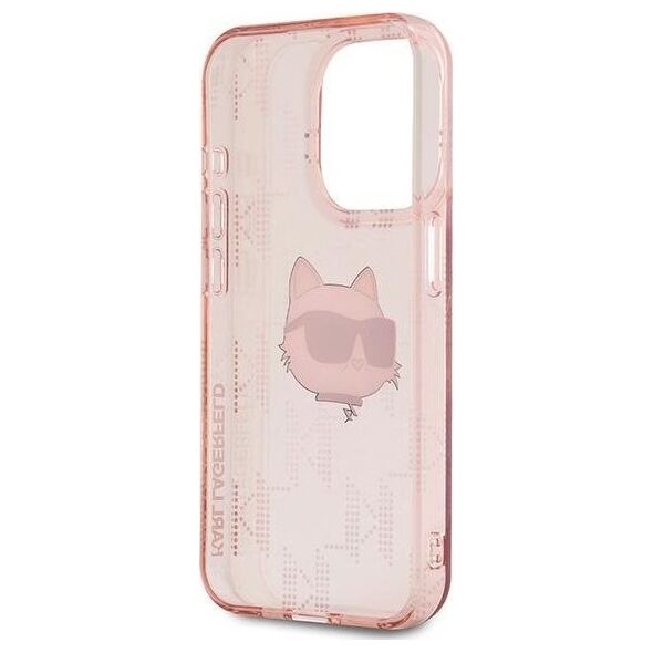Karl Lagerfeld Karl Lagerfeld KLHCP15LHKLPCHP iPhone 15 Pro 6.1" różowy/pink hardcase IML Choupette Head & Monogram