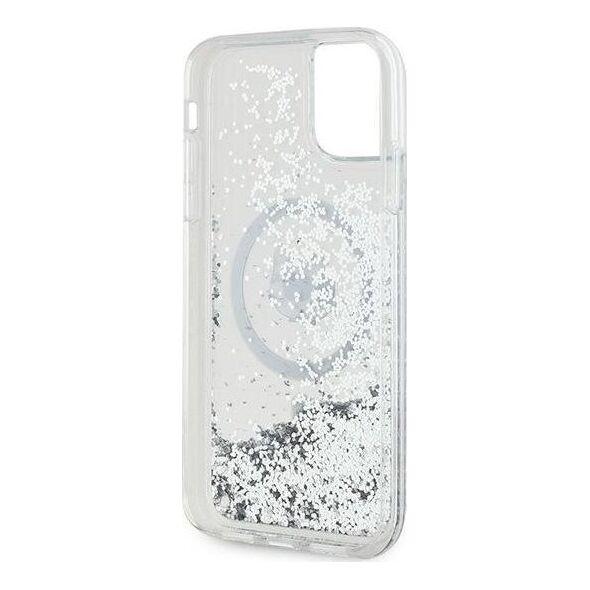 Karl Lagerfeld Karl Lagerfeld KLHMN61LGCHSGH iPhone 11 / Xr 6.1" hardcase transparent Liquid Glitter Choupette Head Magsafe