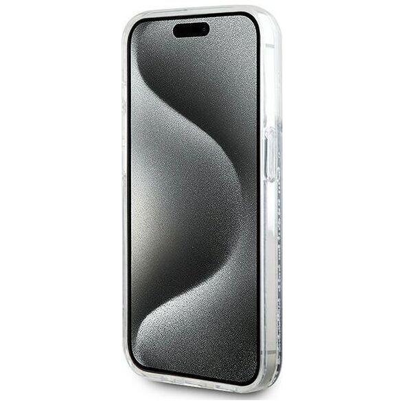Karl Lagerfeld Karl Lagerfeld KLHMP13LLGCHSGH iPhone 13 Pro / 13 6.1" hardcase transparent Liquid Glitter Choupette Head Magsafe