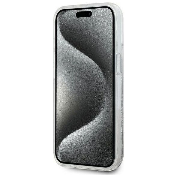Karl Lagerfeld Karl Lagerfeld KLHMP14SLGCHSGH iPhone 14 / 15 / 13 6.1" hardcase transparent Liquid Glitter Choupette Head Magsafe