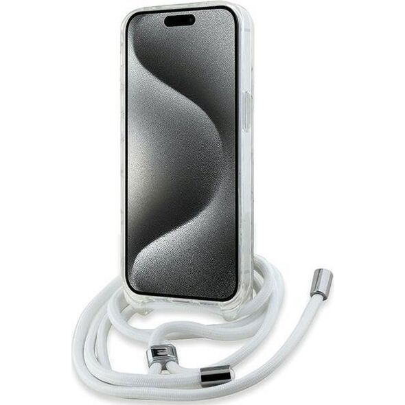 Karl Lagerfeld Karl Lagerfeld KLHMP15SHCKCKLCT iPhone 15 / 14 / 13 6.1" transparent hardcase IML Crossbody Monogram Karl & Choupette Head MagSafe