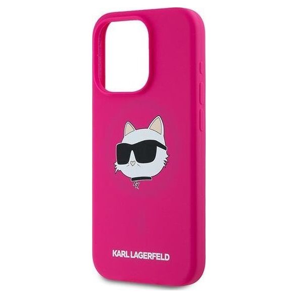 Karl Lagerfeld Karl Lagerfeld KLHMP15LSCHPPLF iPhone 15 Pro 6.1" różowy/fuschia hardcase Silicone Choupette Head MagSafe