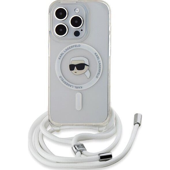 Karl Lagerfeld Karl Lagerfeld KLHMP15XHCKHNT iPhone 15 Pro Max 6.7" hardcase transparent Crossbody IML Karl Head Magsafe