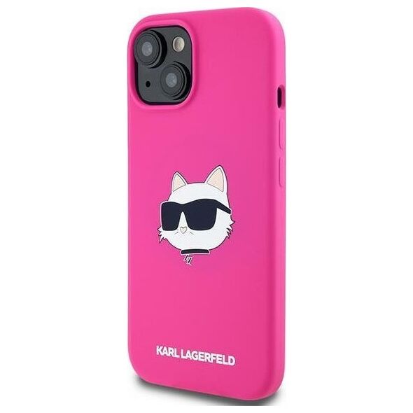 Karl Lagerfeld Karl Lagerfeld KLHMP15MSCHPPLF iPhone 15 Plus / 14 Plus 6.7" różowy/fuschia hardcase Silicone Choupette Head MagSafe