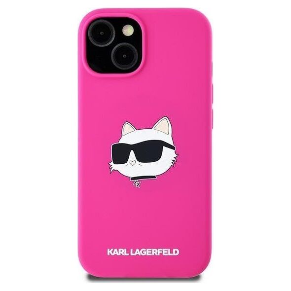 Karl Lagerfeld Karl Lagerfeld KLHMP15MSCHPPLF iPhone 15 Plus / 14 Plus 6.7" różowy/fuschia hardcase Silicone Choupette Head MagSafe