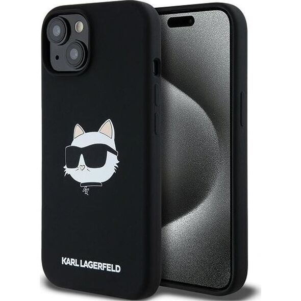 Karl Lagerfeld Karl Lagerfeld KLHMP15MSCHPPLK iPhone 15 Plus / 14 Plus 6.7" czarny/black hardcase Silicone Choupette Head MagSafe