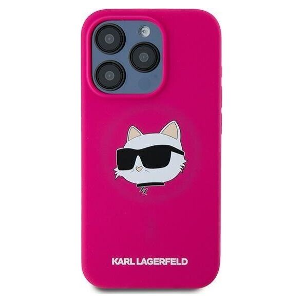 Karl Lagerfeld Karl Lagerfeld KLHMP15XSCHPPLF iPhone 15 Pro Max 6.7" różowy/fuschia hardcase Silicone Choupette Head MagSafe