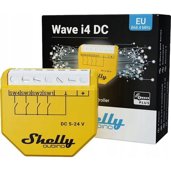 Shelly Shelly Relais "Wave i4 DC" Szenenaktivierer Z-Wave
