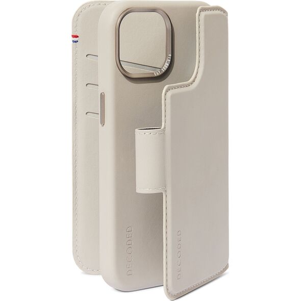 Decoded Decoded Leather Detachable Wallet for iPhone 15 Plus Clay