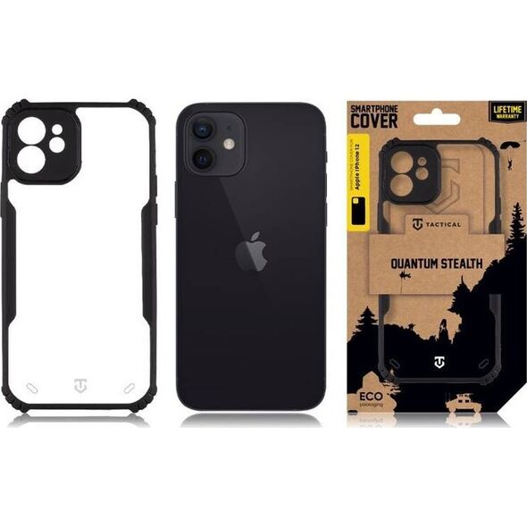 Tactical Tactical Quantum Stealth Cover for Apple iPhone 12 Clear/Black standard