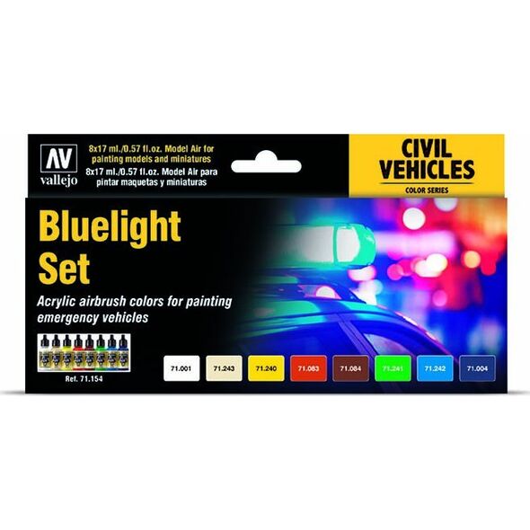 Vallejo Vallejo: Civil Vehicles - Bluelight Set (8x17 ml)