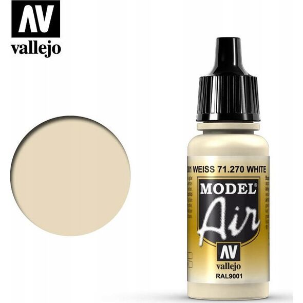 Vallejo Vallejo: 71.270 - Model Air - White RAL9001 (17 ml)