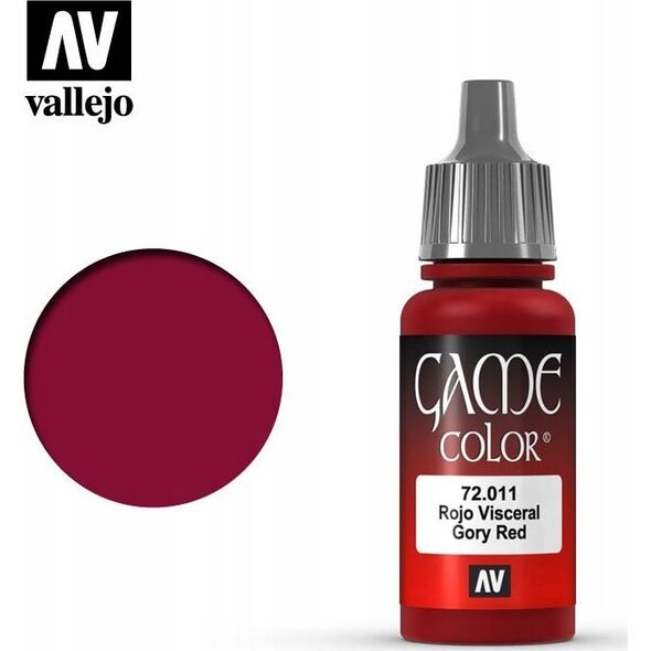 Vallejo Vallejo: 72.011 - Game Color - Gory Red (18 ml)