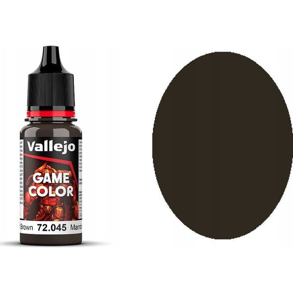 Vallejo Vallejo: 72.045 - Game Color - Charred Brown (18 ml)