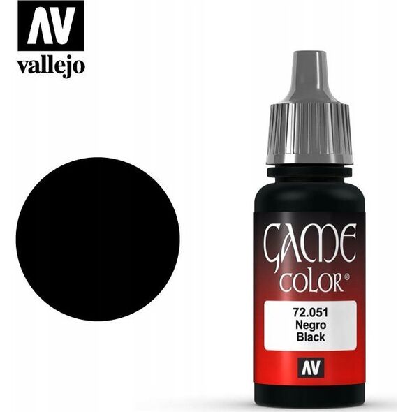 Vallejo Vallejo: 72.051 - Game Color - Black (18 ml)