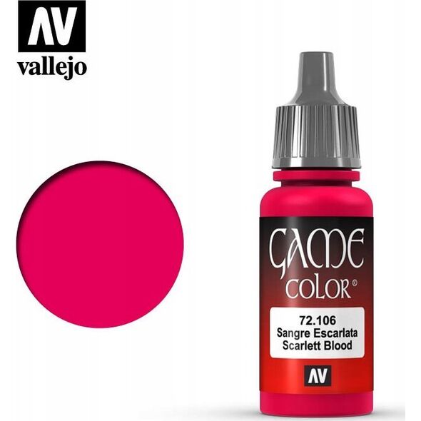 Vallejo Vallejo: 72.106 - Game Color - Scarlet Blood (18 ml)