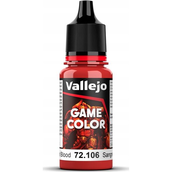 Vallejo Vallejo: 72.106 - Game Color - Scarlet Blood (18 ml)
