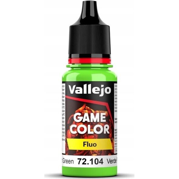 Vallejo Vallejo: 72.104 - Game Color - Fluo - Green (18 ml)