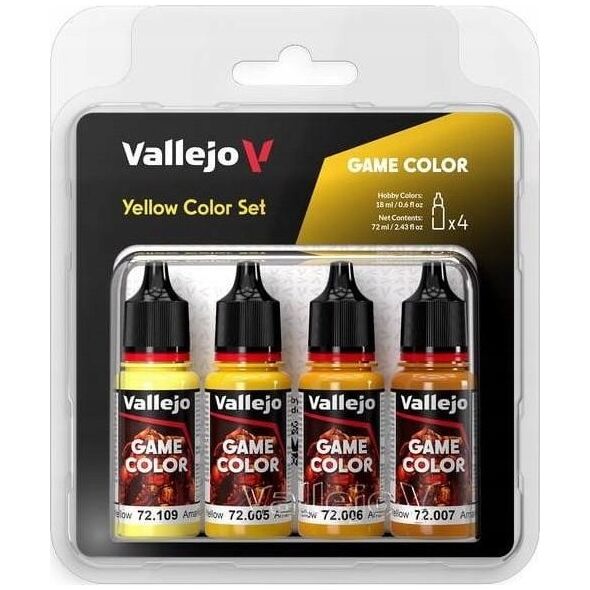 Vallejo Vallejo: 72.378 - Game Color - Yellow Color Set 4 x (18 ml)