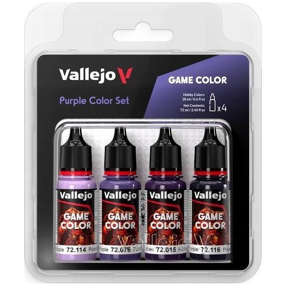 Vallejo Vallejo: 72.382 - Game Color - Purple Color Set 4 x (18 ml)