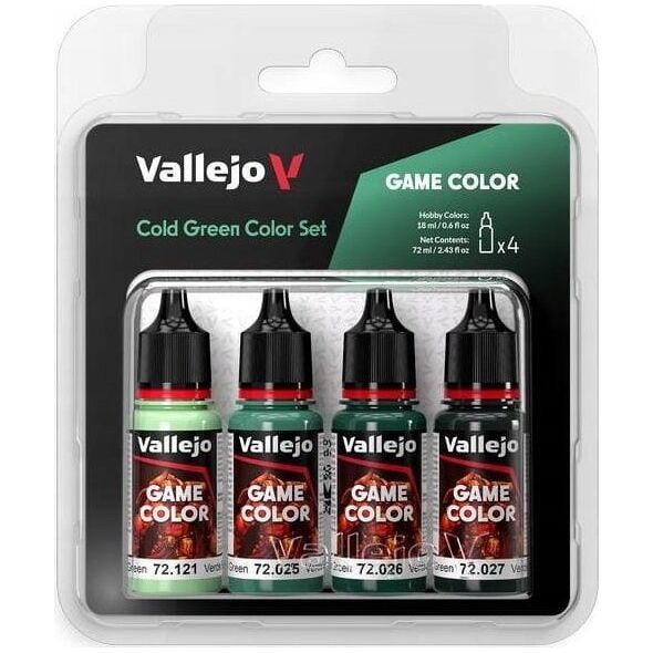 Vallejo Vallejo: 72.383 - Game Color - Cold green Color Set 4 x (18 ml)