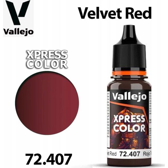 Vallejo Vallejo: 72.407 - Xpress Color - Velvet Red (18 ml)
