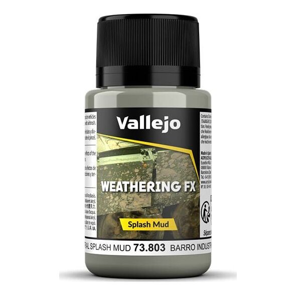Vallejo Vallejo: 73.803 - Weathering FX - Splash Mud - Industrial (40 ml)