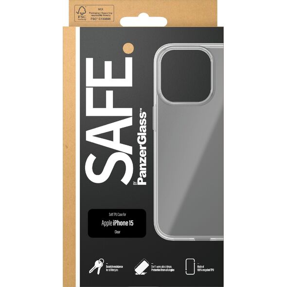 PanzerGlass SAFE. by PanzerGlass TPU Case iPhone 15