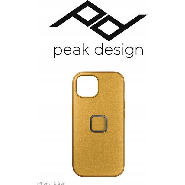 Peak Design Peak Design Mobile Etui Everyday Case Fabric iPhone 15 - Żółte