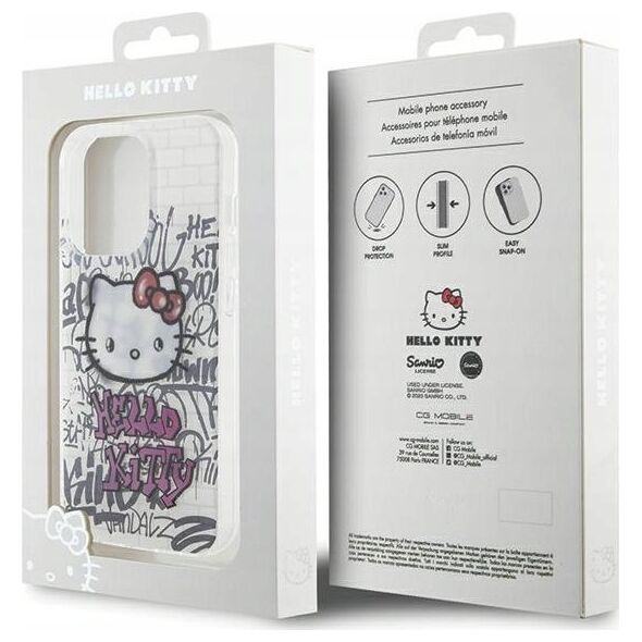Sourcing Hello Kitty HKHCP13LHDGPHT iPhone 13 Pro / 13 6.1" white/white hardcase IML Kitty On Bricks Graffiti