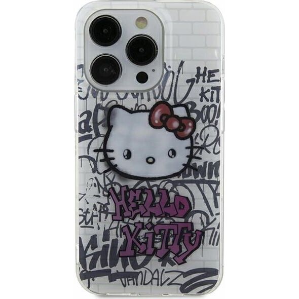 Sourcing Hello Kitty HKHCP15SHDGPHT iPhone 15 / 14 / 13 6.1" white/white hardcase IML Kitty On Bricks Graffiti