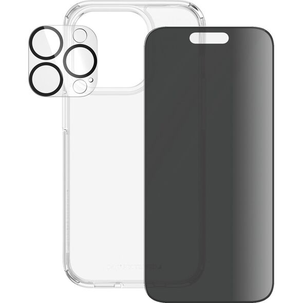 PanzerGlass PanzerGlass Privacy Bundle 3in1 iPhone 15 Pro 6.1" D3O Hardcase + Screen Protector UWF+ Lens 1137+1173+P2810