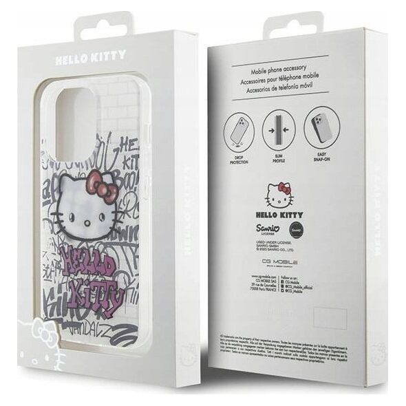 Sourcing Hello Kitty HKHCP14LHDGPHT iPhone 14 Pro 6.1" white/white hardcase IML Kitty On Bricks Graffiti