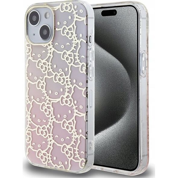 Sourcing Hello Kitty HKHCP15SHCHPEP iPhone 15 / 14 / 13 6.1" pink/pink hardcase IML Gradient Electrop Crowded Kitty Head