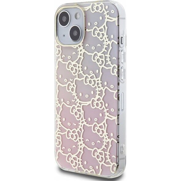 Sourcing Hello Kitty HKHCP15SHCHPEP iPhone 15 / 14 / 13 6.1" pink/pink hardcase IML Gradient Electrop Crowded Kitty Head