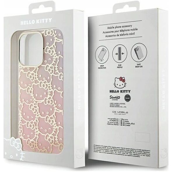 Sourcing Hello Kitty HKHCP14LHCHPEP iPhone 14 Pro 6.1" pink/pink hardcase IML Gradient Electrop Crowded Kitty Head