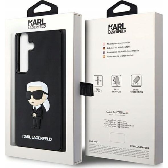 Karl Lagerfeld Karl Lagerfeld KLHCS24M3DRKINK S24+ S926 black/black hardcase 3D Rubber Ikonik